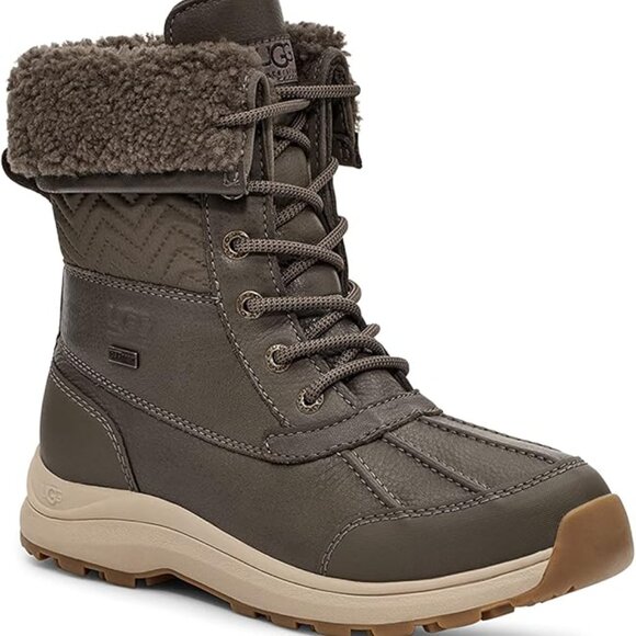 UGG ADIRONDACK III NYLON QUILTED SLATE WATERPROOF Boot US WOMEN'S SIZE 6 NEW - Picture 12 of 15
